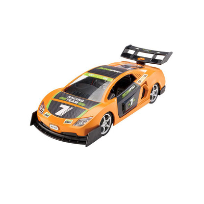 Spielzeugauto Bausatz Junior Kit Pull Back Racing Car  orange, 1:20