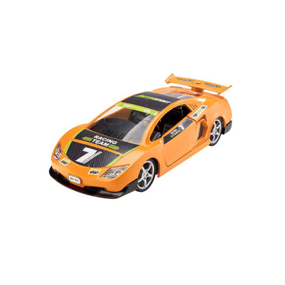 Spielzeugauto Bausatz Junior Kit Pull Back Racing Car  orange, 1:20