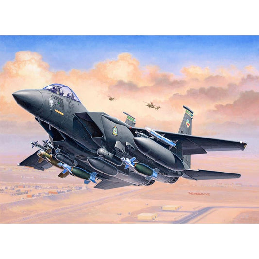 Militär Bausatz F-15E Strike Eagle + Bombs, 1:144