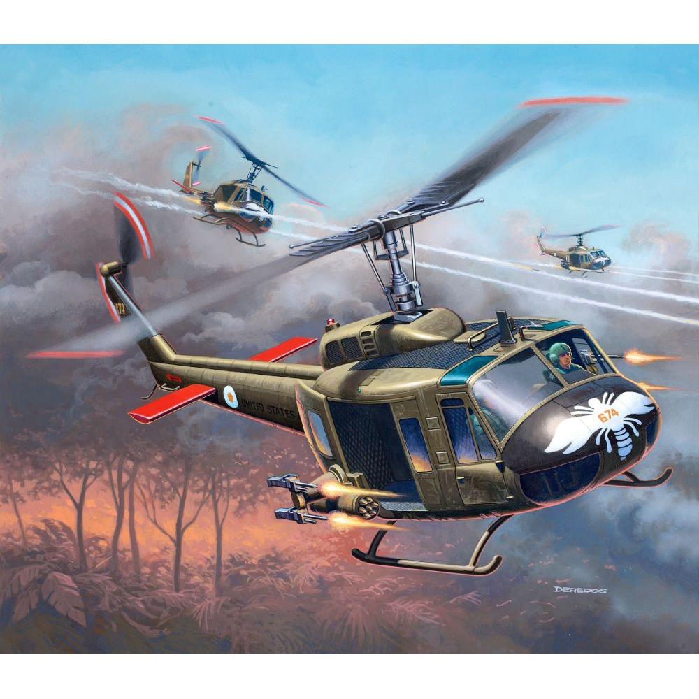 Bausatz Helikopter Bell UH-1H Gunship, 1:100