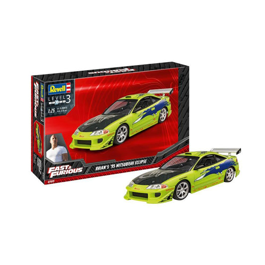 Modellauto Bausatz Fast Furious Brians 1995 Mitsubishi Eclipse, 1:25