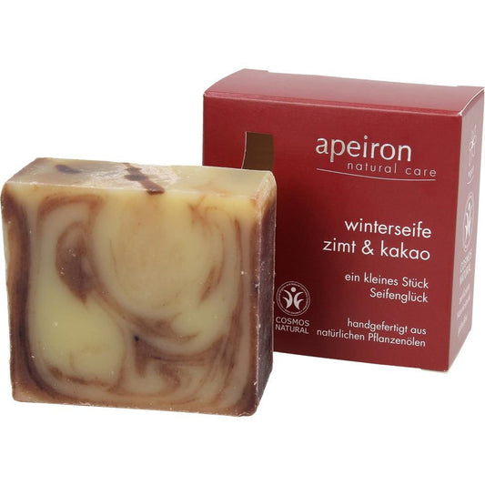 Savon d'hiver Apeiron cannelle &amp; cacao, 100 g