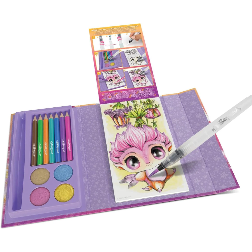 Aquarellbuch Pure White mit Stiften