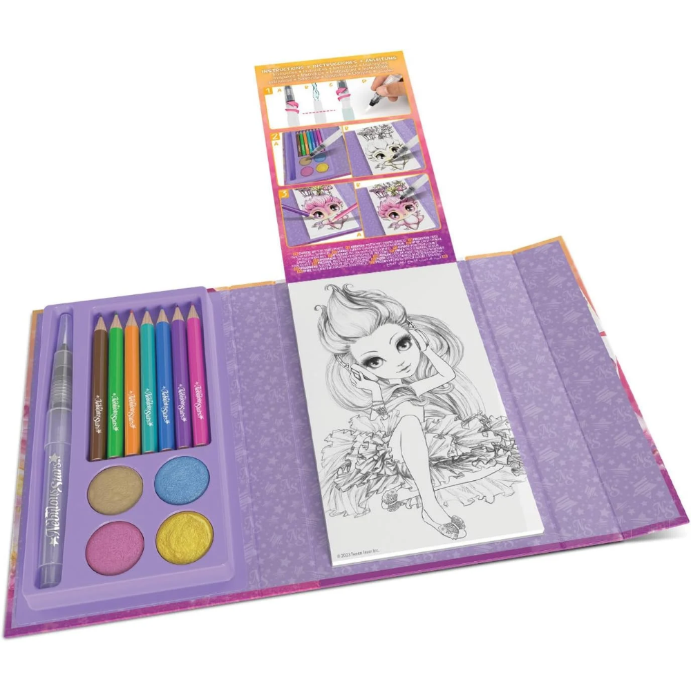 Aquarellbuch Pure White mit Stiften