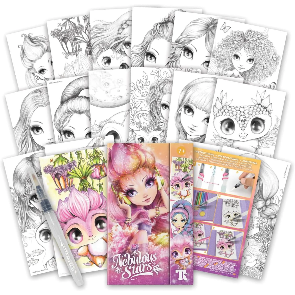 Aquarellbuch Pure White mit Stiften