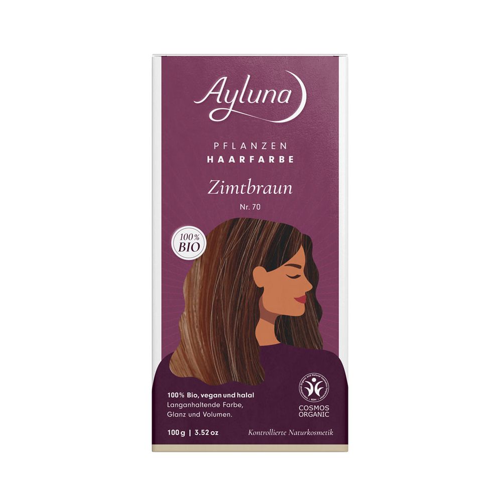 Ayluna Herbal Hair Color Cinnamon Brown, 100 g