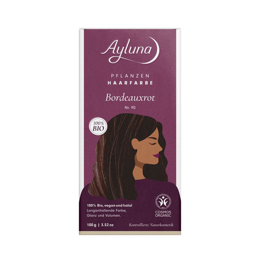 Ayluna Herbal Hair Dye Bordeaux Red, 100 g