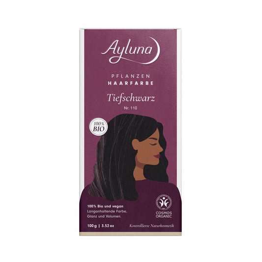 Ayluna Herbal Hair Color Deep Black, 100 g