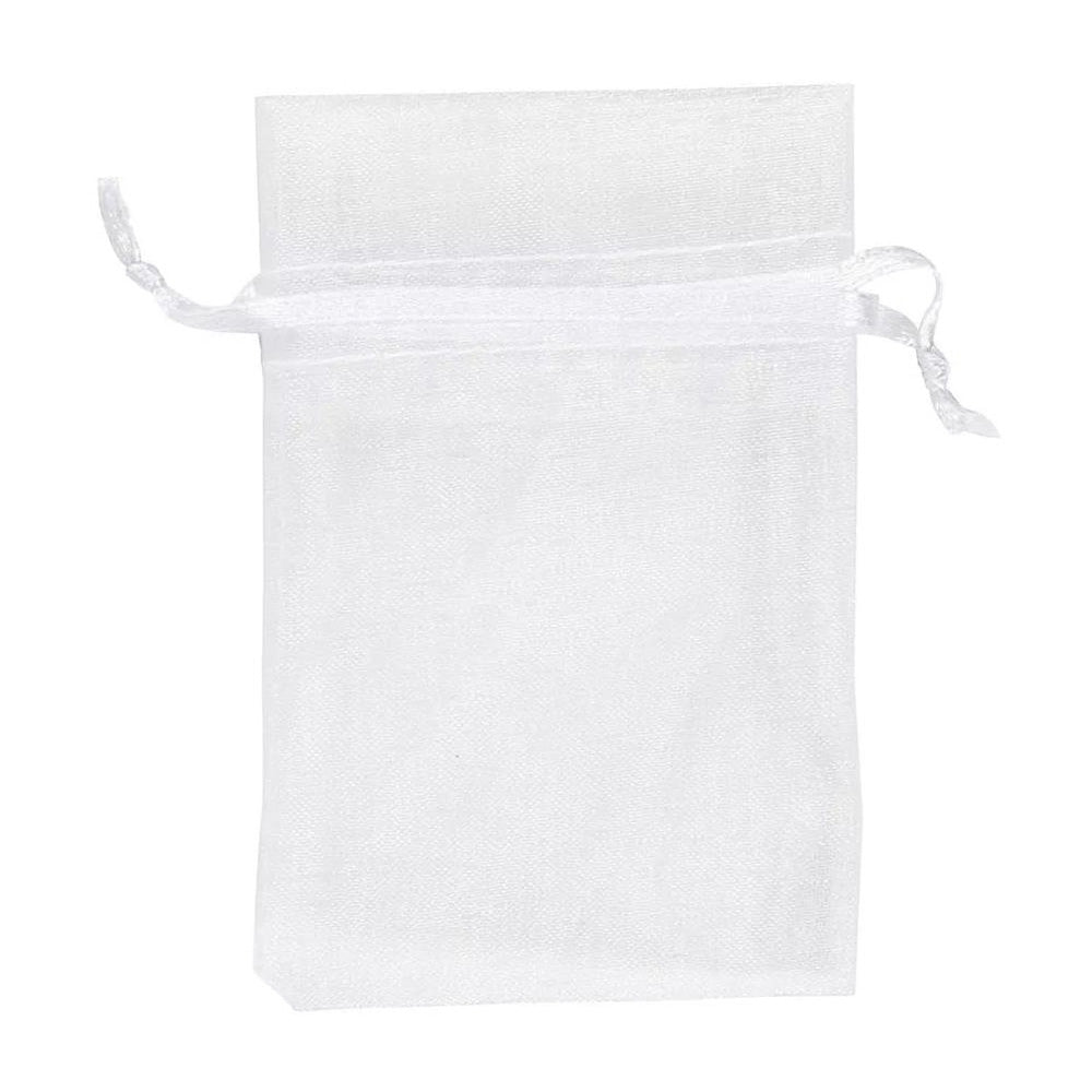 Organzabeutel 10 Stück, weiss, 10x12 cm