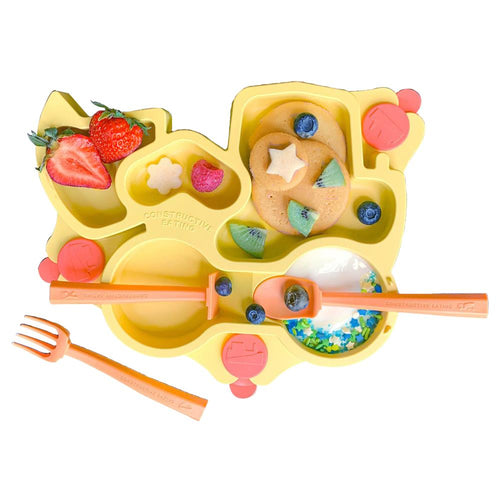 * Constructive Eating Baby Lastwagen Teller, gelb – Produktbild 1