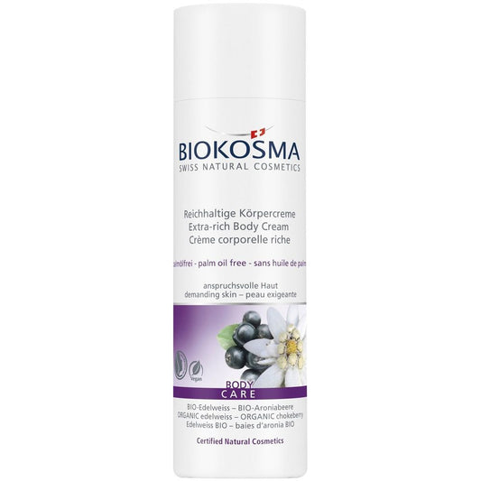 Biokosma Body Cream Edelweiss-Aronia, 200 ml
