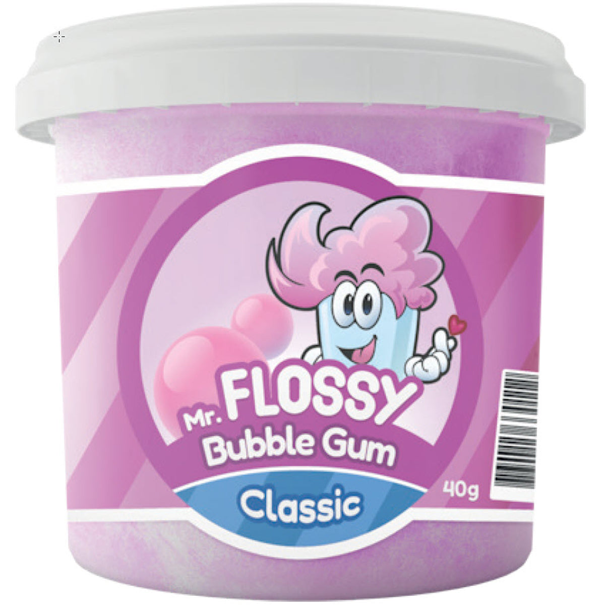 Mr. Flossy Zuckerwatte Classic Kaugummi, 40g