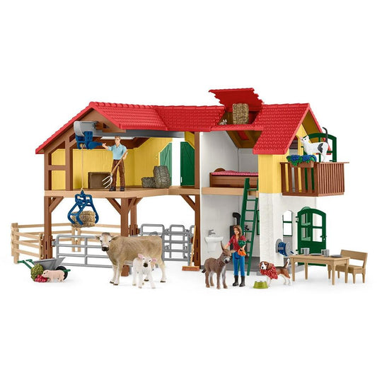 Schleich farmhouse with stable and animals