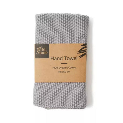 Wild &amp; Stone towel made of 100% organic cotton, compostable, dove grey, 40 x 60 cm