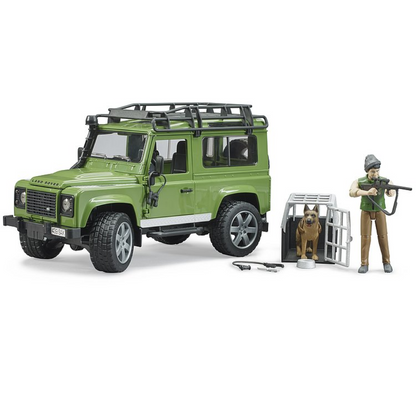 Bruder Land Rover Defender Station Wagon mit Förster & Hund