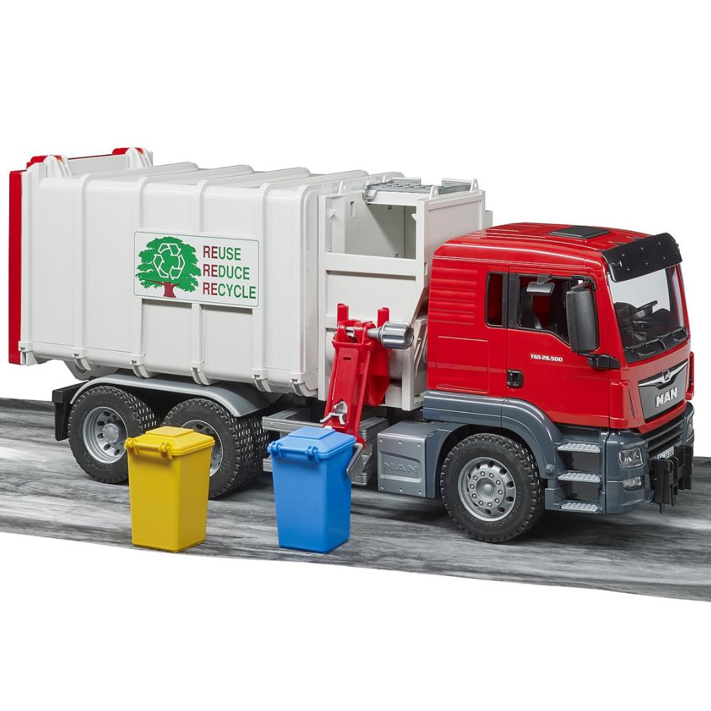 Bruder MAN TGS side loader garbage truck