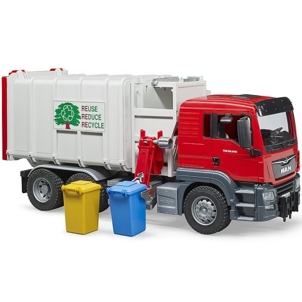 Bruder MAN TGS side loader garbage truck