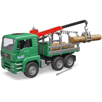 Bruder MAN wood transport truck with loading crane