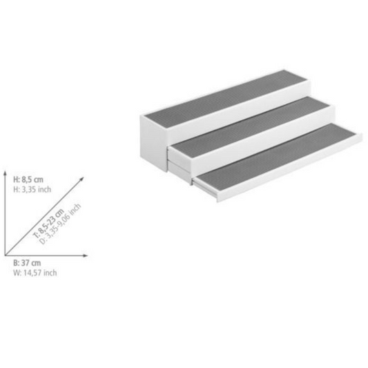 Wenko Étagère de cuisine Steps, blanc/gris