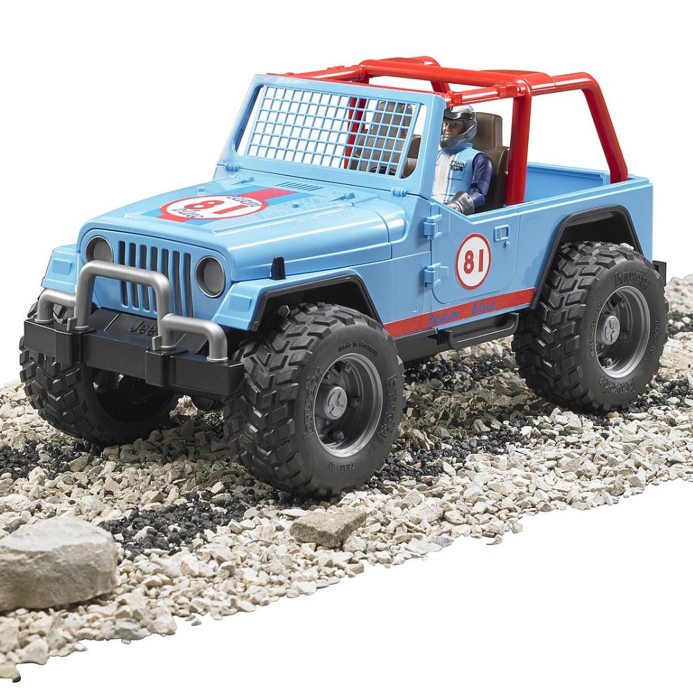 Bruder Jeep Cross Country Racer blau mit Rennfahrer
