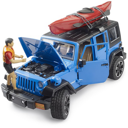 Bruder Jeep Wrangler Rubicon mit Kajak und Figur