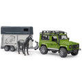 Bruder Land Rover Defender Station Wagon mit Pferdeanhänger & Pferd – Produktbild 1
