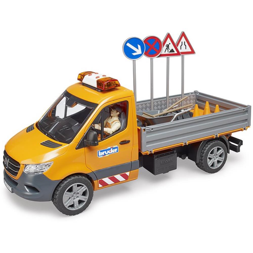 Bruder Mercedes Benz Sprinter Kommunal mit Fahrer, Light & Sound Modul & Zubehör