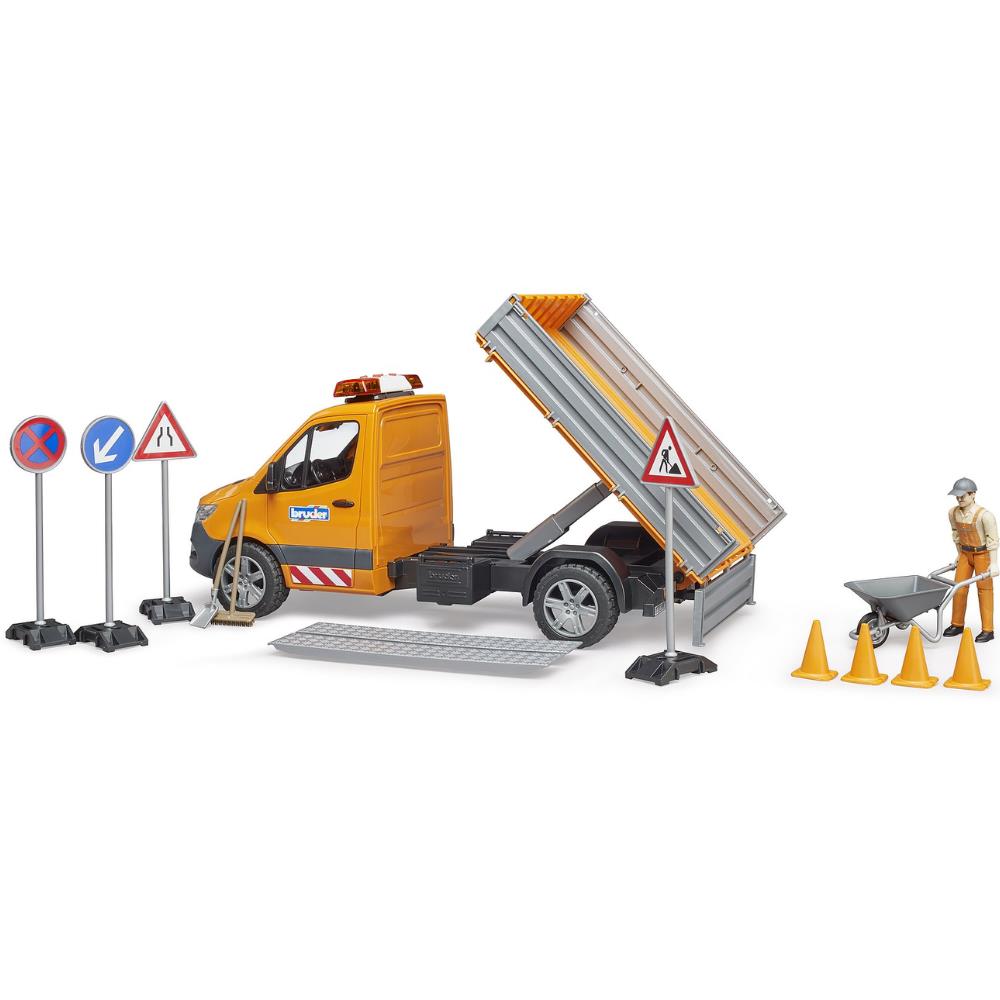 Bruder Mercedes Benz Sprinter Kommunal mit Fahrer, Light & Sound Modul & Zubehör