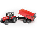 Bruder Massey Ferguson 7480 mit Wannenkippanhänger – Produktbild 1