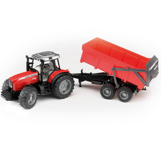 Bruder Massey Ferguson 7480 with tipping trailer