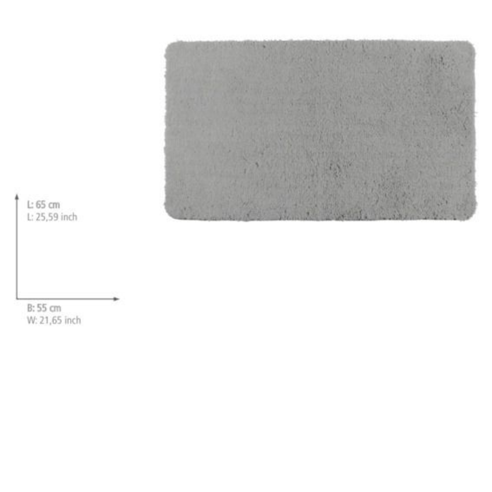 Wenko bath rug Belize, light grey 65x55cm