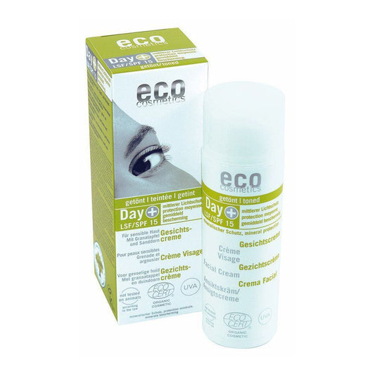 Crème visage Eco Cosmetics SPF15 teintée, 50 ml