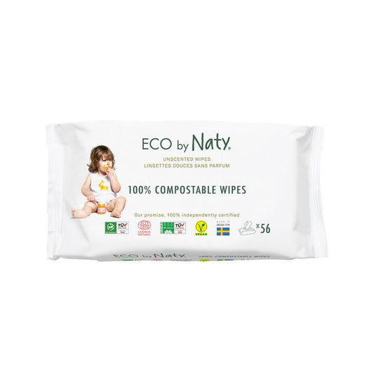 Eco by Naty Wet Wipes Sensitive unscented, 56 pcs.