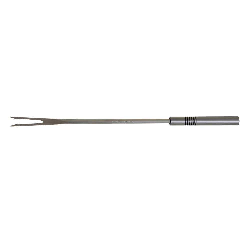 Garnitur 6 Bourguignonnegabeln Inox Ringe, schwarz