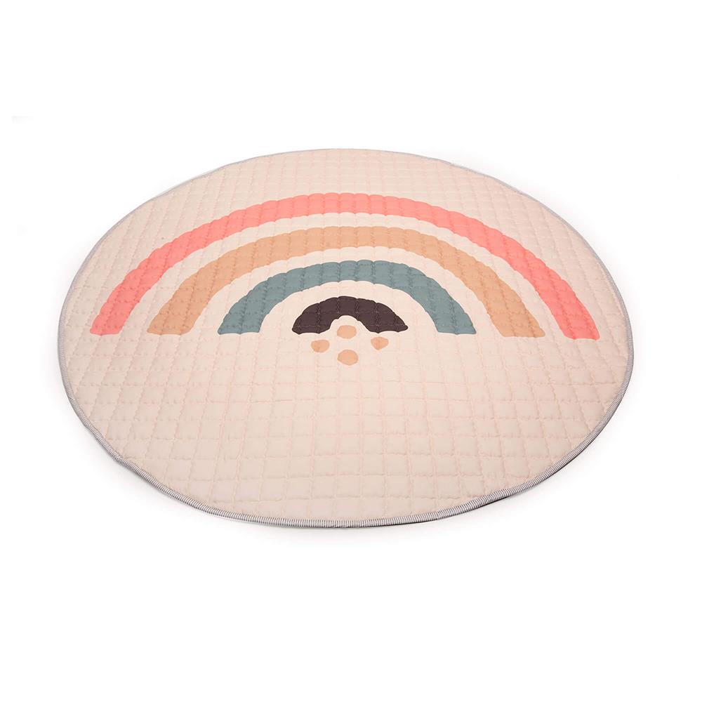 Hakuna Matte Gesteppte-Krabbeldecke, Ø 1.5 m, Boho Rainbow