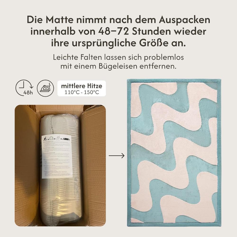 Hakuna Matte Samtmatte, 3D Wolke Spielmatte, 2.8  x 2 m, Waves