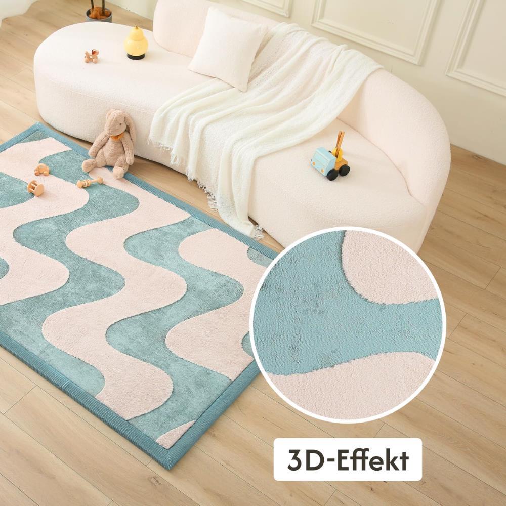 Hakuna Matte Samtmatte, 3D Wolke Spielmatte, 2.8  x 2 m, Waves