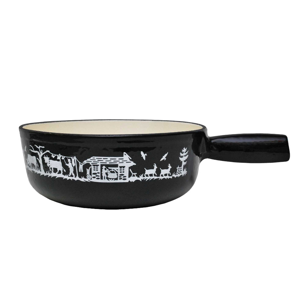 Heidi Cheese Line Alpes Caquelon Guss schwarz Ø 21 cm, schwarz – Produktbild 1