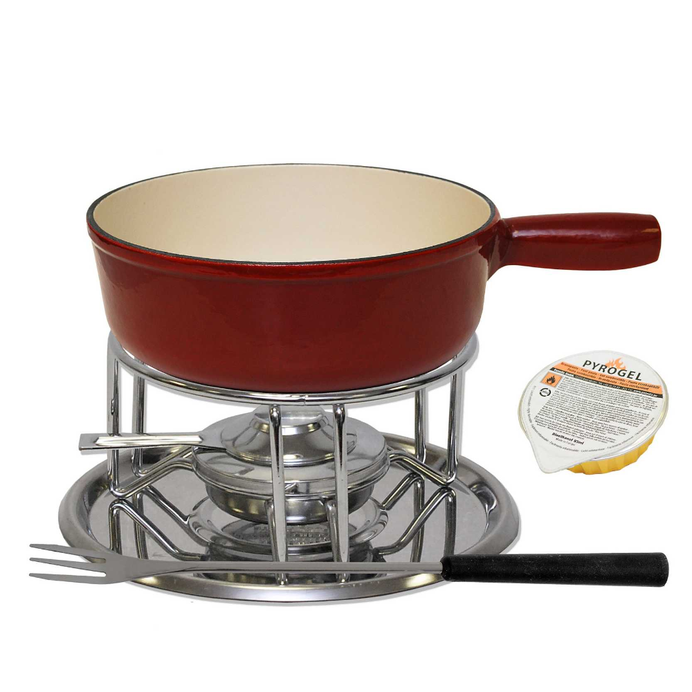 Fondue-Set Rechaud, Caquelon, 6 Gabeln