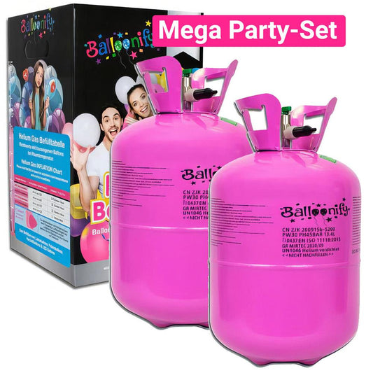 Méga set de fête avec bouteille d'hélium