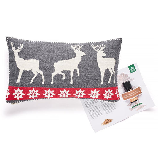 Pine cushion deer red, 20 x 35 cm