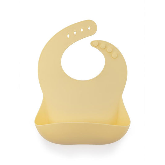 Bavoir en silicone SOINA, jaune pastel