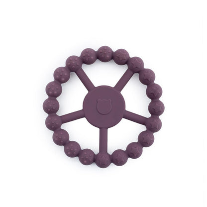 SOINA silicone teething ring Madlen, aubergine