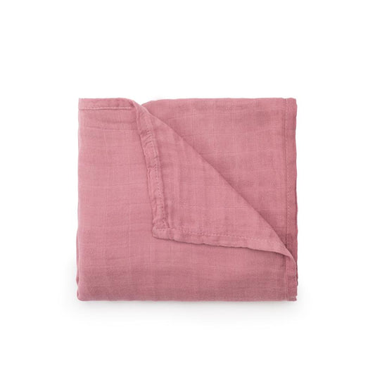 * SOINA muslin multifunctional blanket, 120 x 120 cm, old pink