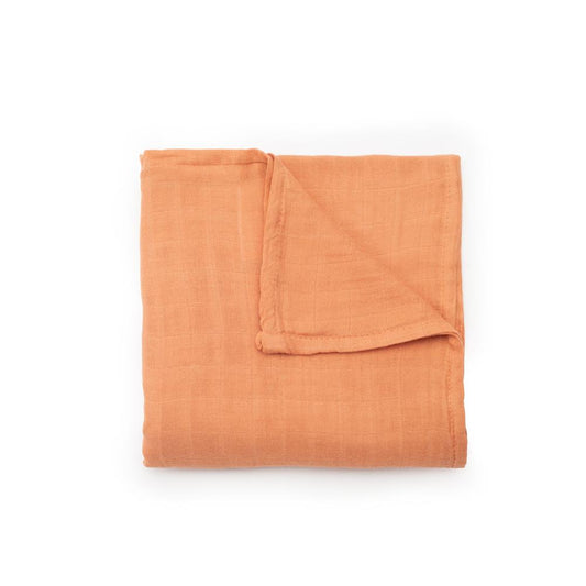 * SOINA muslin multifunctional blanket, 120 x 120 cm, orange