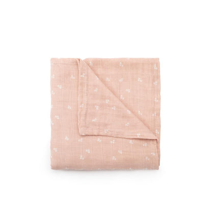 * Couverture multifonctionnelle en mousseline SOINA, 120 x 120 cm, rose pastel - cerise