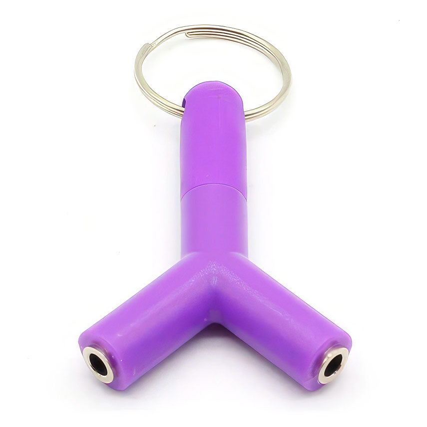 Kopfhörer Double Jack Adapter, 3.5 mm, violett