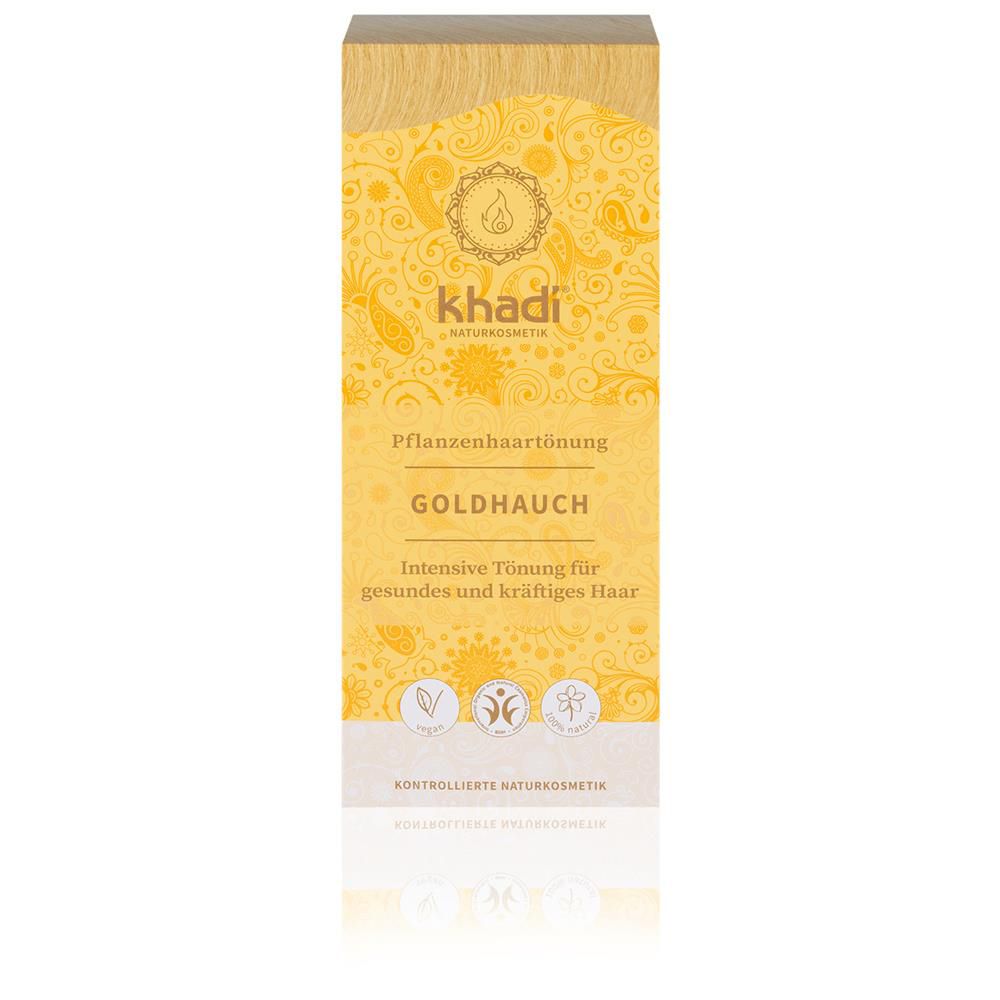 Khadi – coloration végétale pour cheveux, touche dorée, 100 g