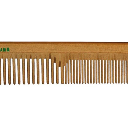 Kostkamm Haarschneidekamm Holz grob - fein, 19 cm