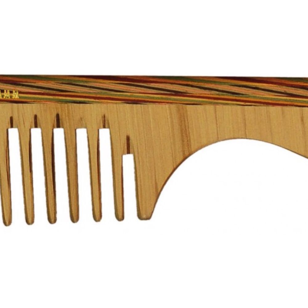 Kostkamm handle comb wood coloured extra - coarse, 19 cm